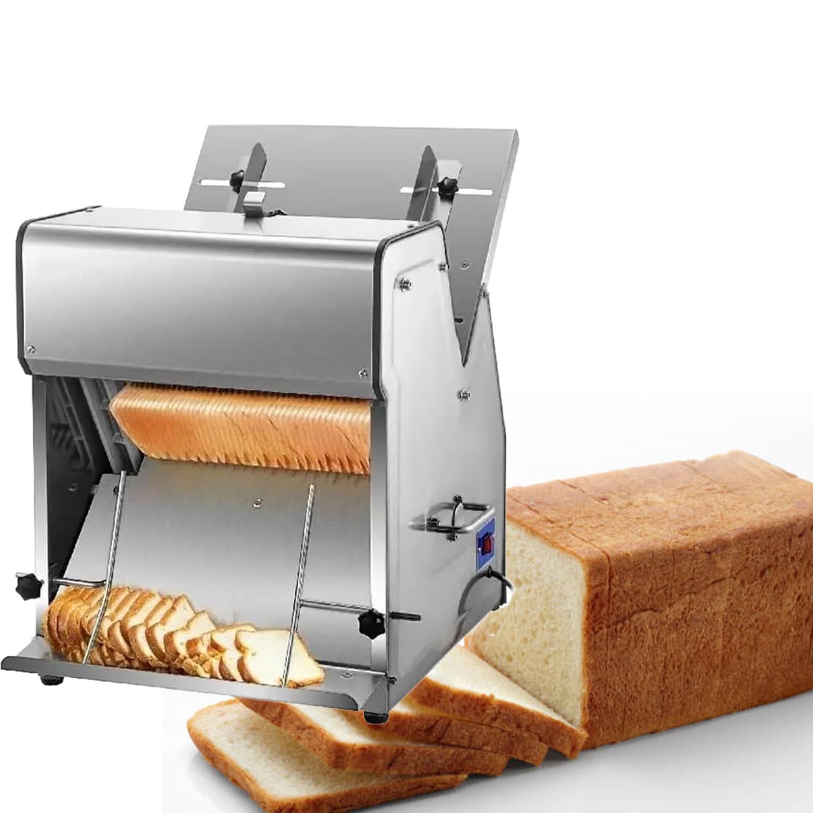 SICWEDIM Bread Cutting Machine,Commercial Electric Slicer for 31 Uniform 12mm Slices, Built for Cafeterias and Homemade Bread Enthusiasts
