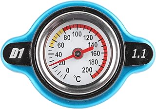 Tapa del Radiador con Calibre Termostático Cubierta de Radiador de Coche del Tanque de Agua Universal del Radiador a Prueba de Fugas con Indicador de Temperatura Cabeza Grande 1.1bar