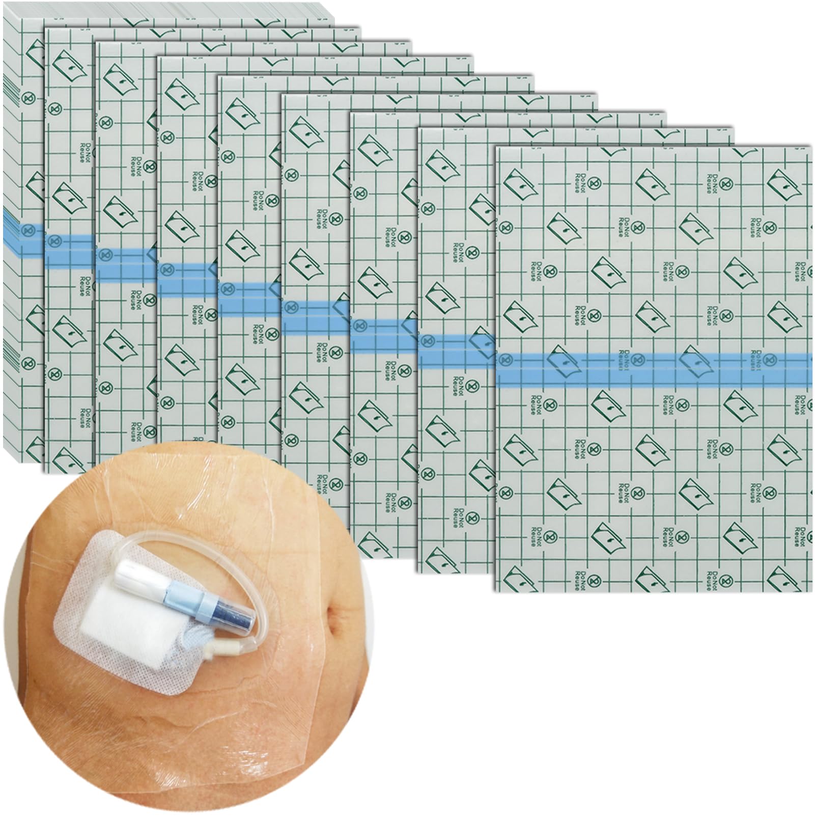 Dialysis Catheter Shower Cover | 6x10 Inch Shower Protector for Central Line Wound Dressing Large Waterproof Bandages Chemo Port Chest Catheter Covers