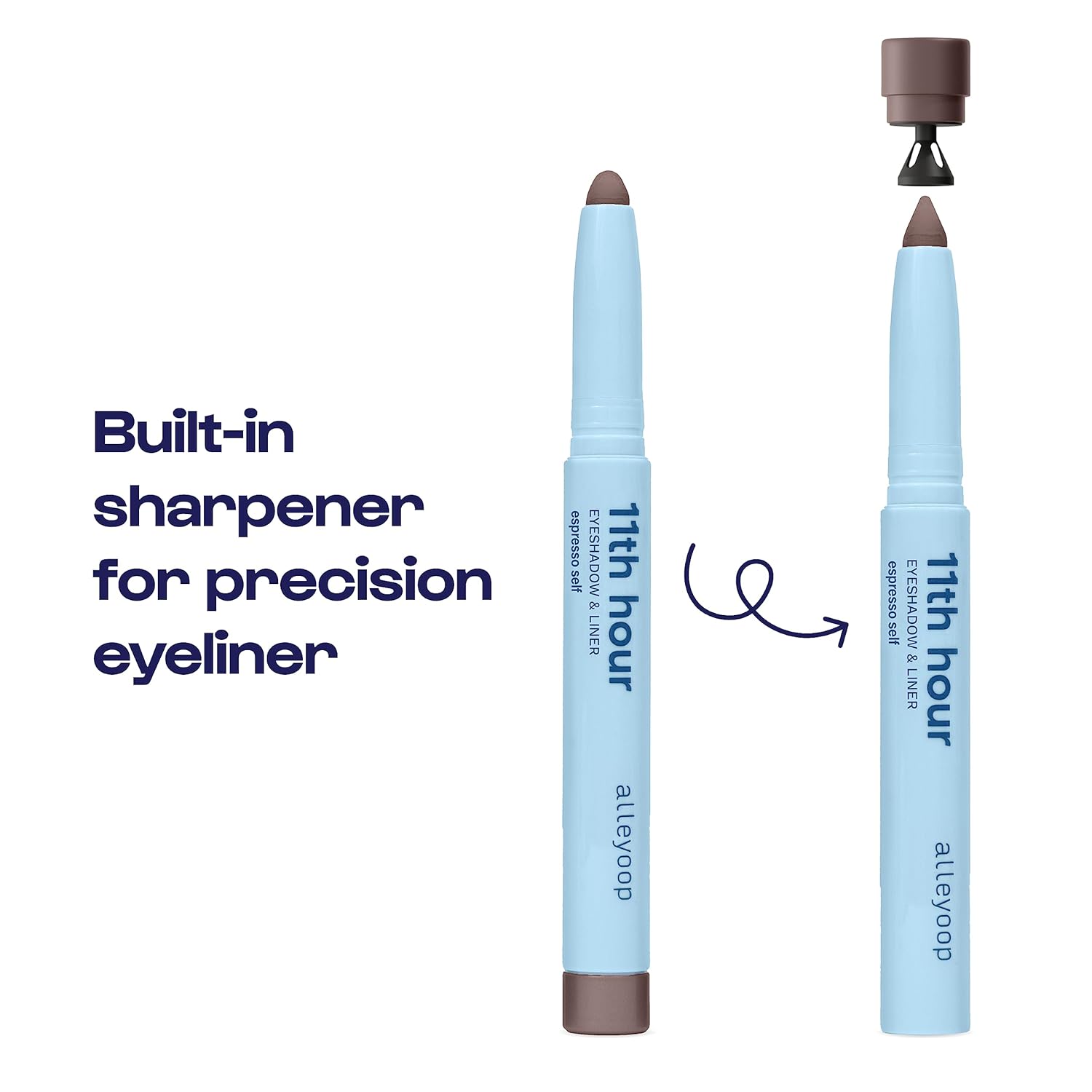 ALLEYOOP 11th Hour Cream Eyeshadow Sticks Bundle - Charcolit (Shimmer) & Espresso Self (Matte) - Waterproof, Smudge-Proof, Crease-Proof Eyeshadow for Over 11 Hours