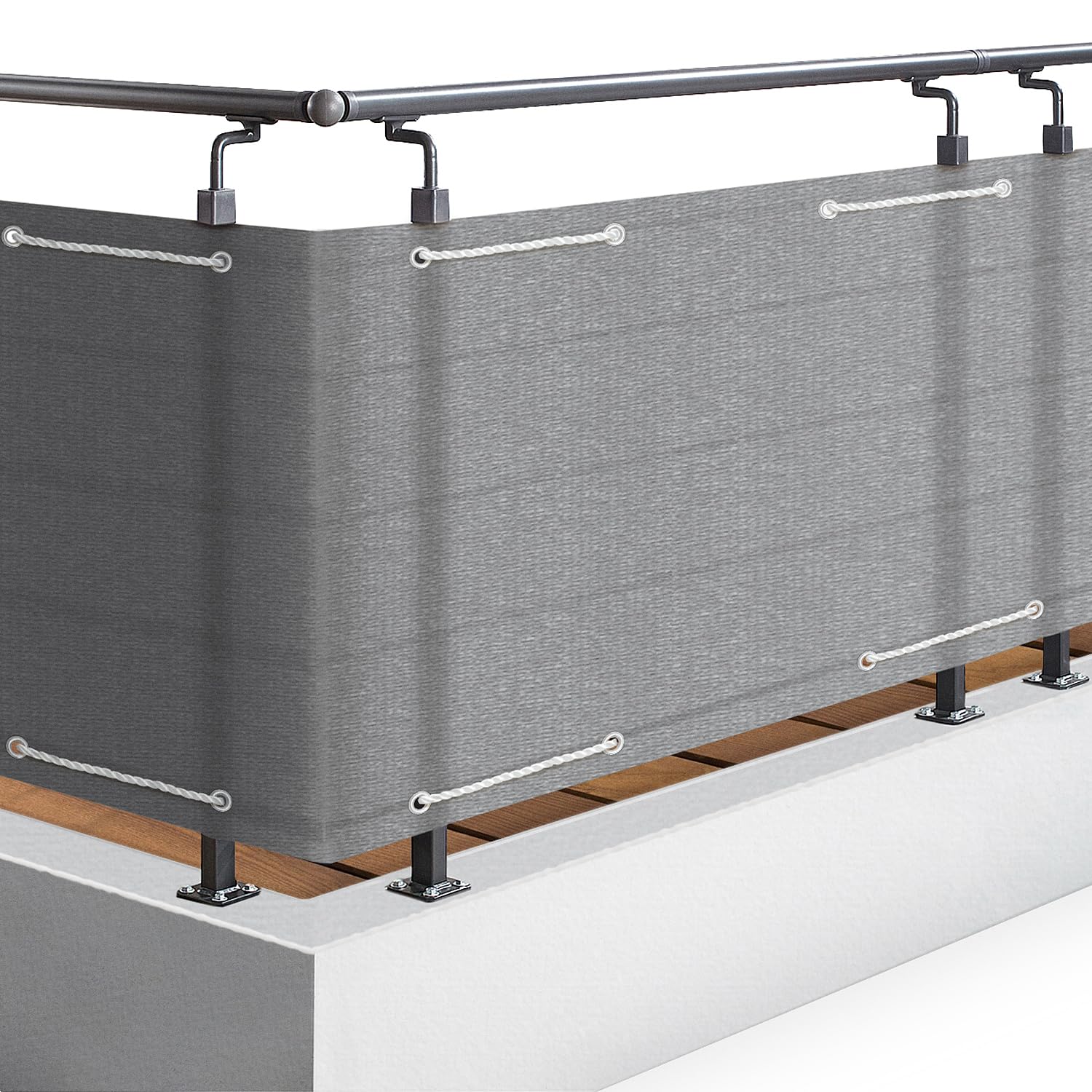 Sol Royal Fence Balcony Privacy Screen Garden 90x300 cm - Protection for Terrace Patio Windbreak - Sun Wind UV-Light Outdoor Screens & Protection Grey - SolVision HB2 โ image 1