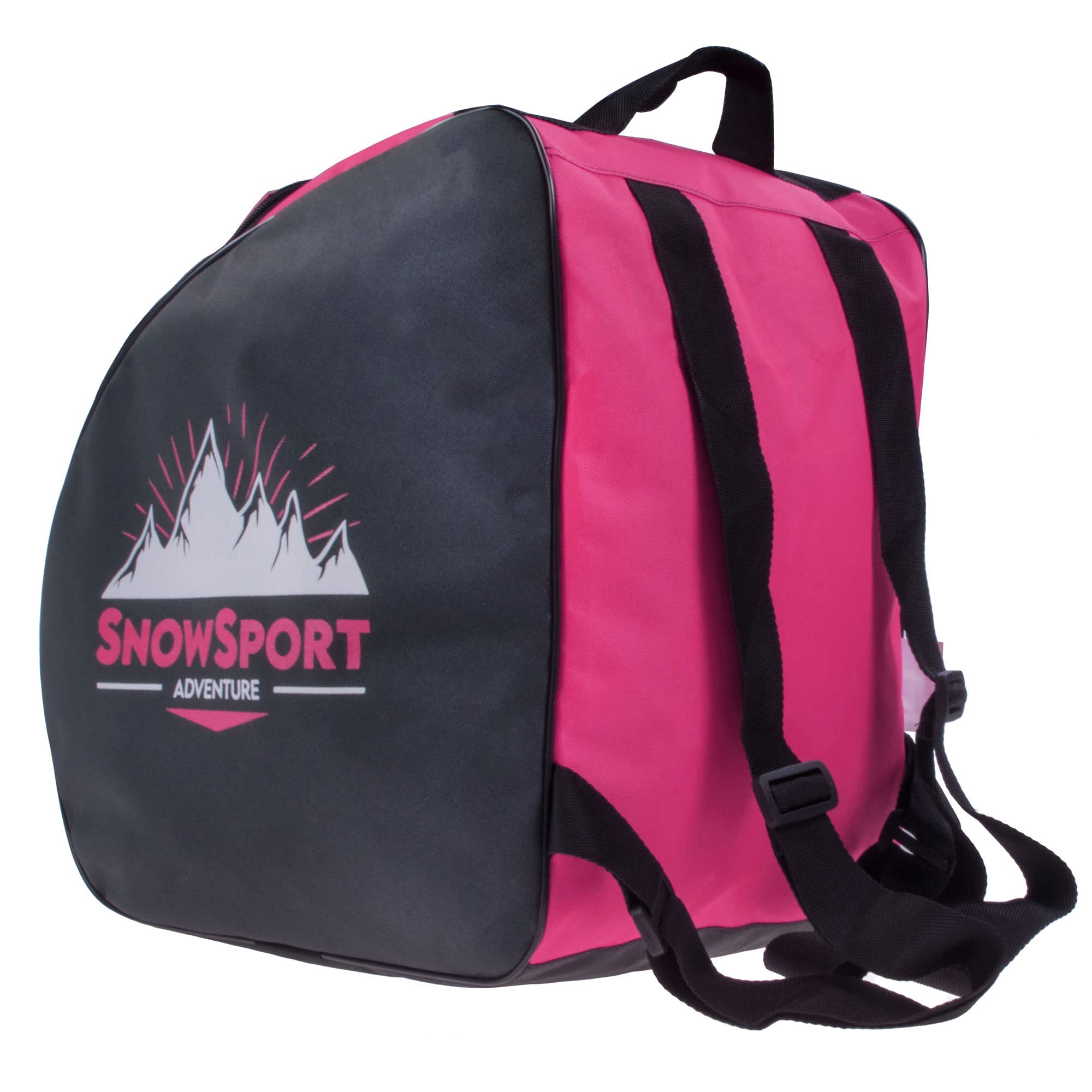 Housse pour chaussures de ski - Sac à dos pour chaussures de ski - Snowsport - Bleu marine/orange/rose