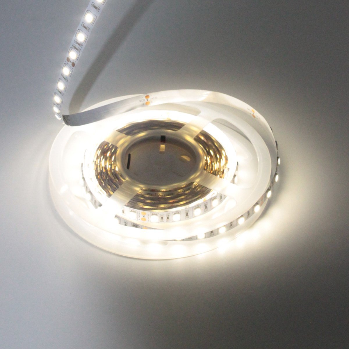 LEDMY Flexible Led Strip Lights UL(E477884) DC 24V 72W SMD5050 300LEDs IP20 Not Waterproof Led Tape Light Daylight White 4000K 5Meter/ 16.4Feet Using for Gardens, Homes, Kitchen, Car and Bar