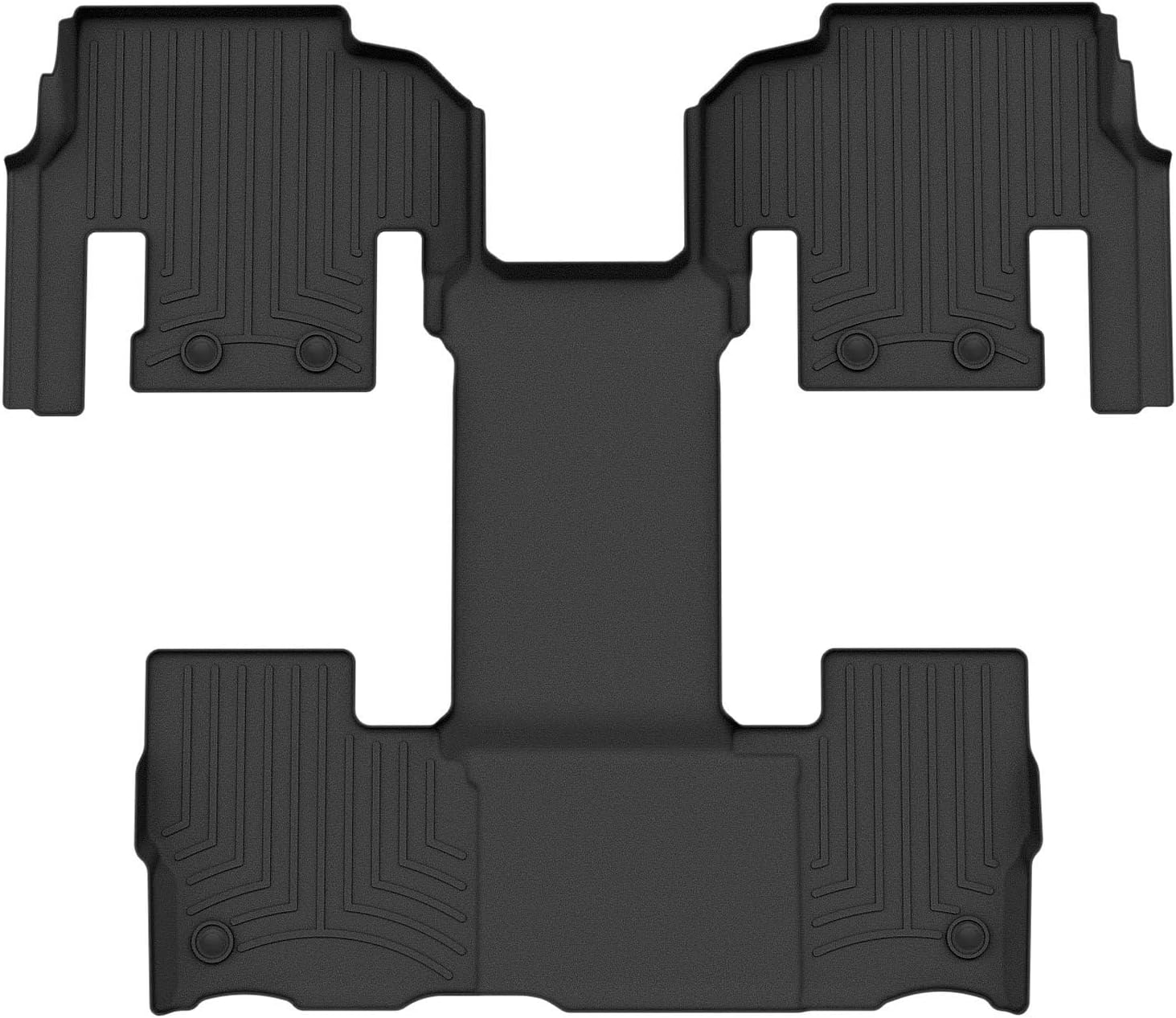 WeatherTech Custom Fit FloorLiners for Jeep Wagoneer, Wagoneer L, Grand Wagoneer - 2nd/3rd Row (4417044), Black