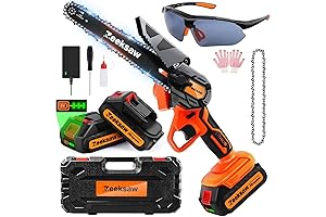 Mini Chainsaw Black and Decker: 6-Inch Cordless Chainsaw with Powerful Motor and Dual Batteries