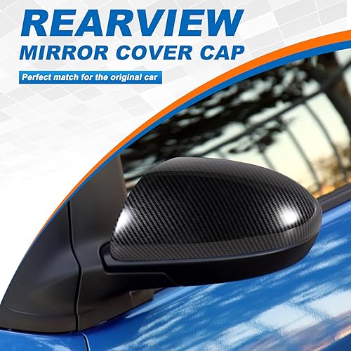Miniatura 2 de CZShiYue Cubierta de fibra de carbono para espejo retrovisor para puerta, cubierta protectora para Mazda 23 2010-2013 (sin versión de lámparas de