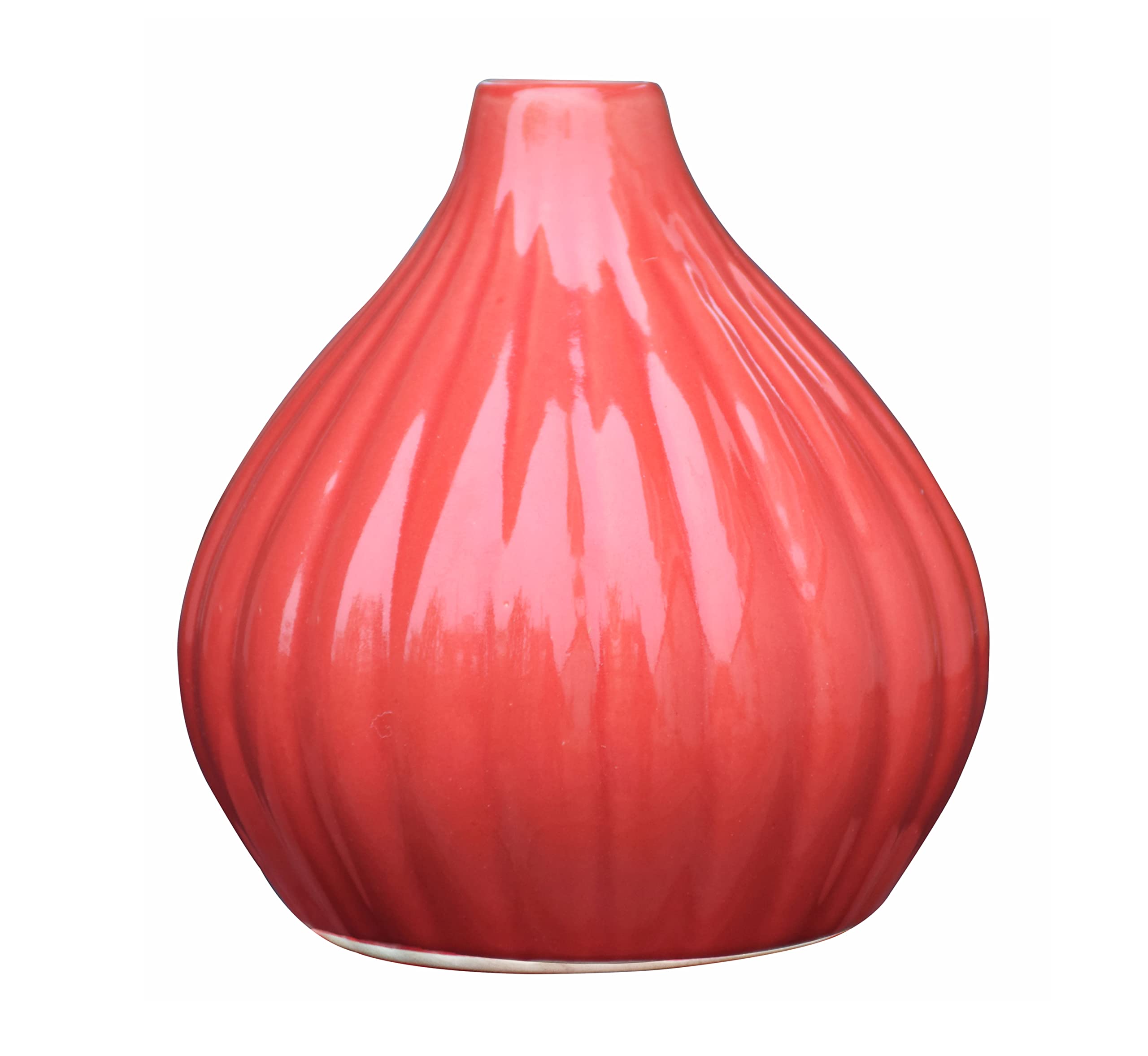 Pure Source India Ceramic Vase, Home Decoration Pot, 1 Piece, (Red)-image-38