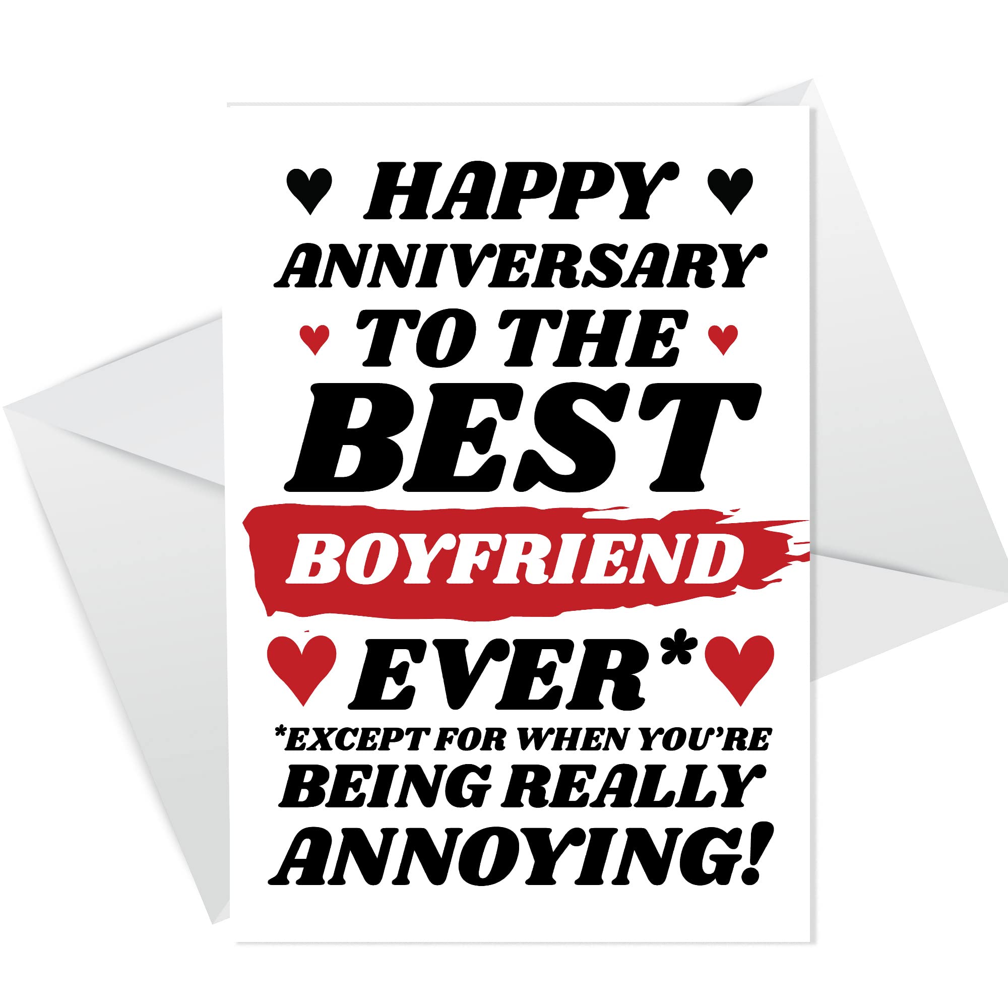 Funny Joke Anniversary Card For Best Boyfriend Rude Card For Him Humour