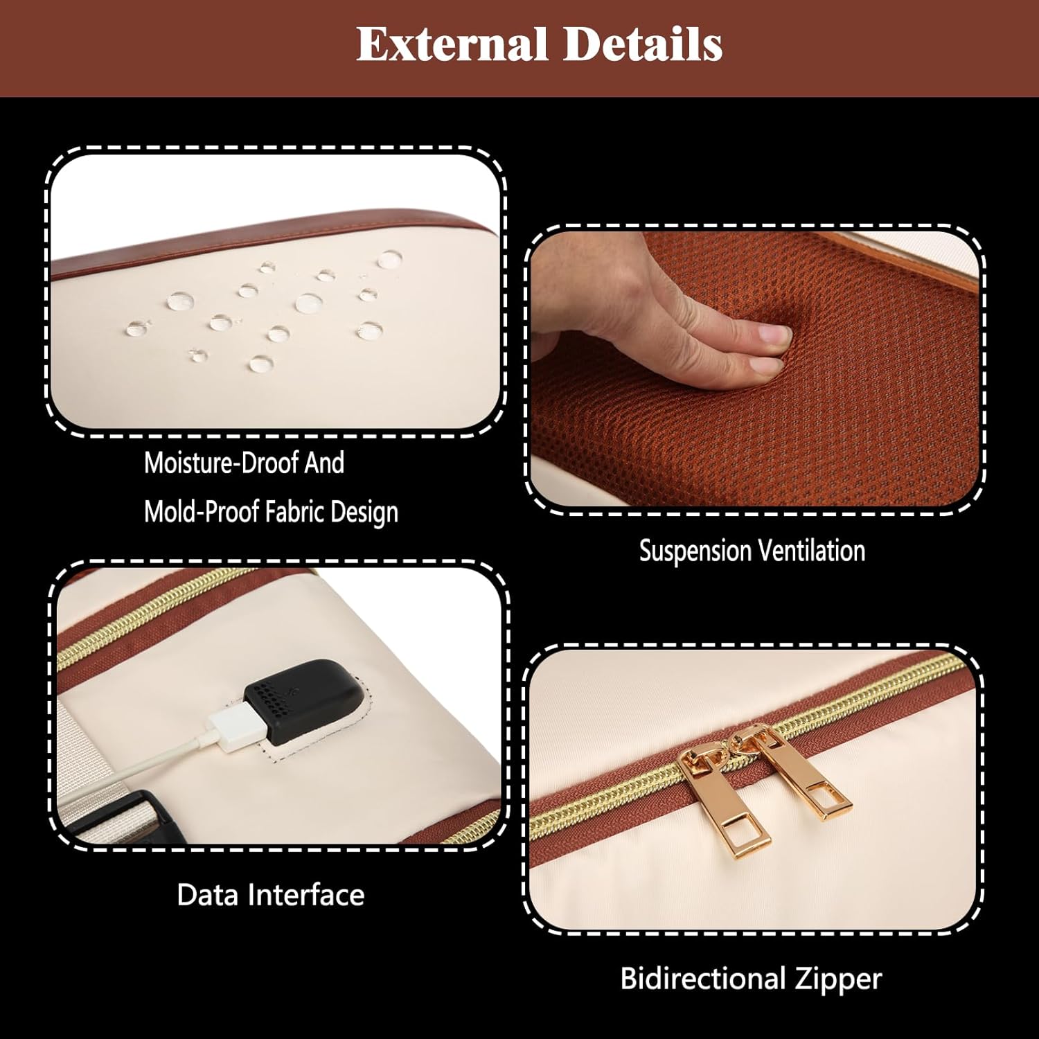 Travel Backpack with Separate Shoe Compartment Laptop Bag for Business/Leisure,Water-Resistant Durable Backpack (Beige)