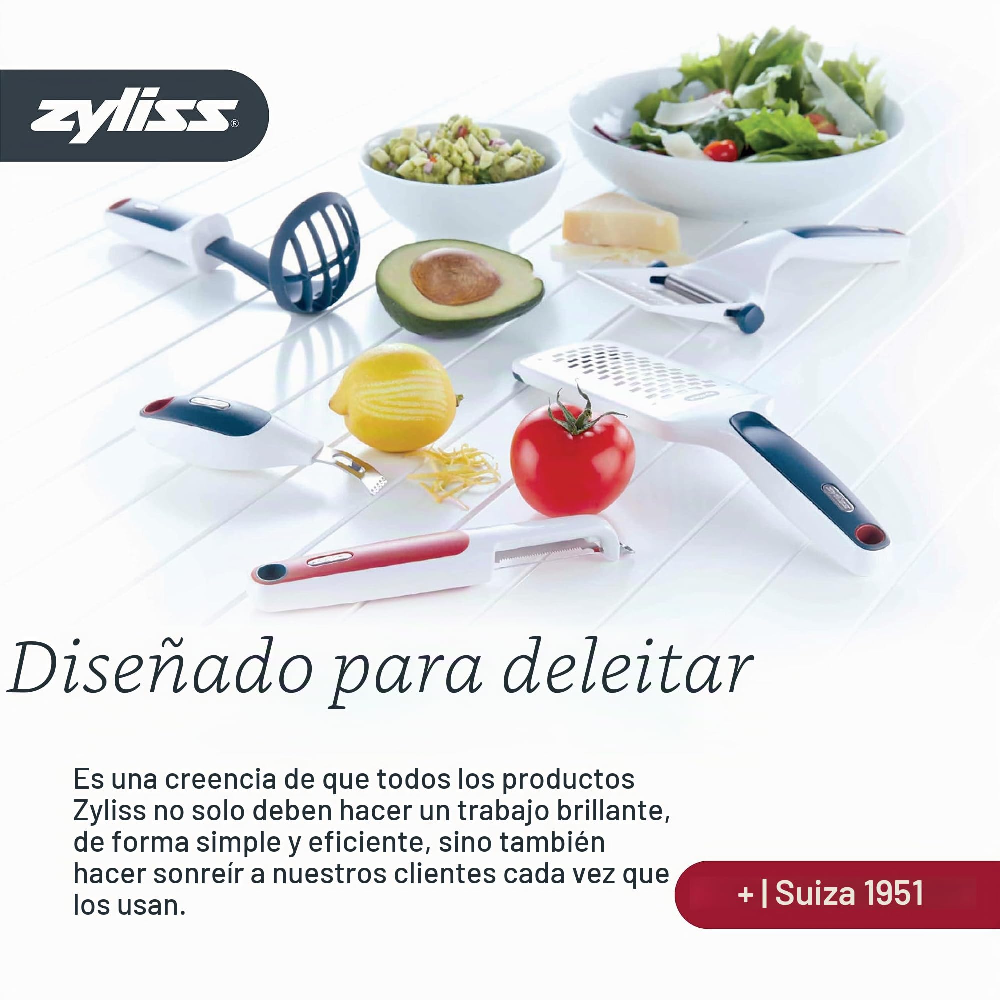Zyliss Juego de 5 Utensilios de Cocina de Silicona y Paja de Trigo Duraderos con Cucharón, Espátula, Cuchara y Soporte, Cabezales de Silicona Resistentes al Calor, Color Gris Beluga