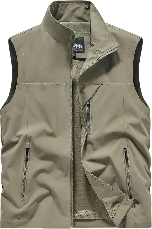 Snabbtorkande fiskeväst för män