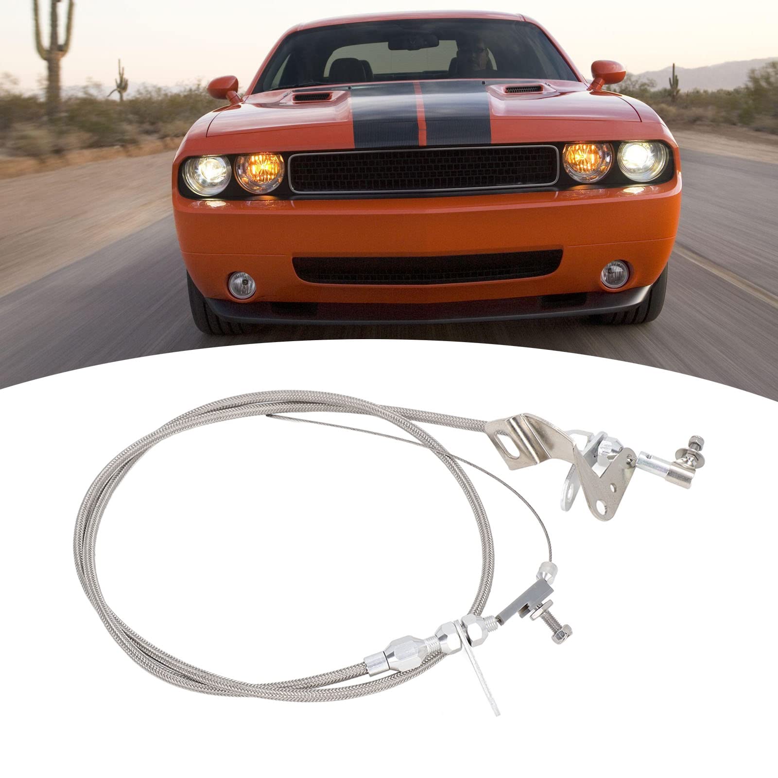 Acouto Câble de démarrage de voiture pour Chrysler pour Dodge pour Plymouth 727 en acier inoxydable 158 cm de long