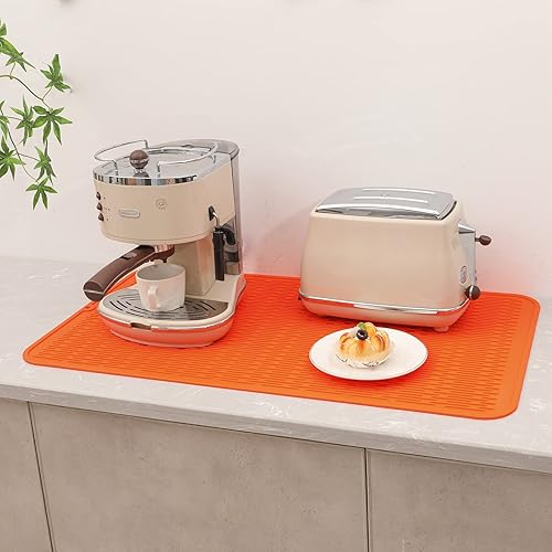 Miniatura 400 de Tapete de silicona para secado de platos para múltiples usos, fácil de limpiar, ecológico, resistente al calor, tapete de silicona para encimera