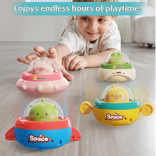 Miniatura 9 de 4PCS Animal Car Toys for Toddlers 1-3,Press and Go Car Toys for Ages 0-2,Baby Toys 6-12-18 Months,Spaceship 1 Year Old Boy Toys,First Birthday Gifts