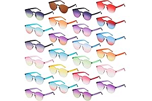 24 Pairs Rimless Colored Glasses: Teenage Cool