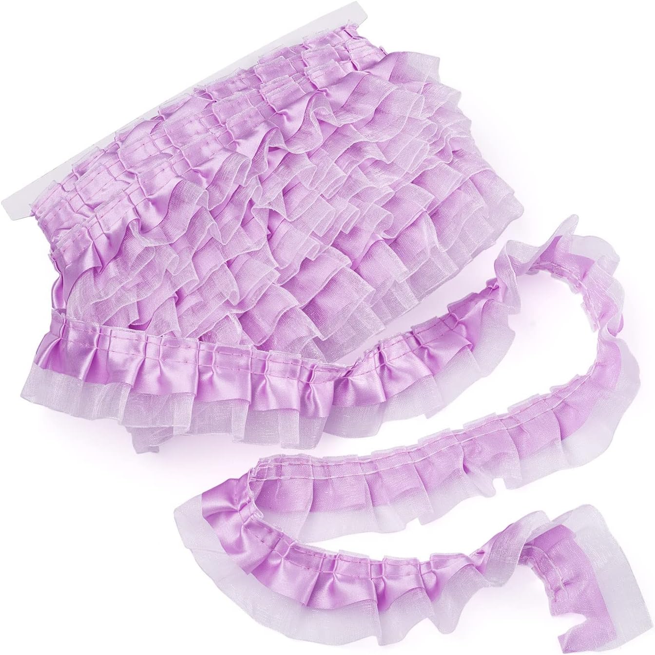 YOOGCORETT 2 Yards Pink Lace Pleated