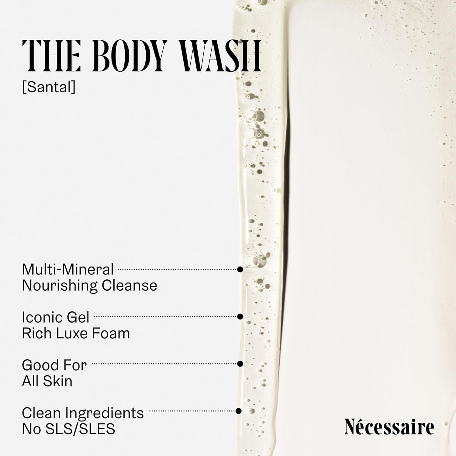 Nécessaire The Body Wash Santal. Multi-Oil Shower Gel Body Wash for Women + Men. Non-Comedogenic + Hypoallergenic for Sensitive Skin with Niacinamide. 500ml/16.9 fl oz - Image 4