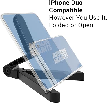 ARKON Mounts Portable Tablet & Phone Stand, Fits iPhone Duo, iPad & Galaxy