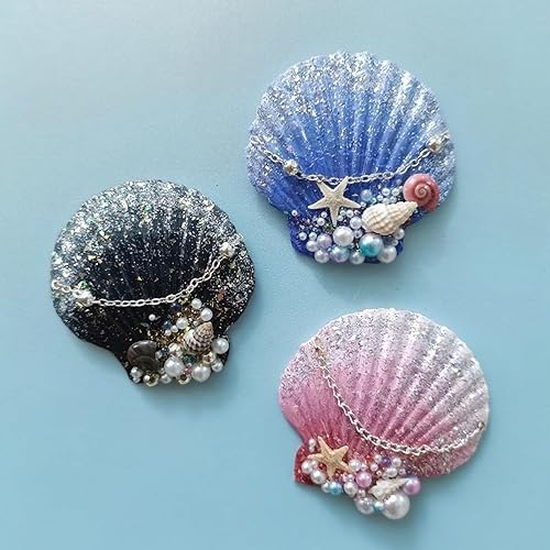 Miniatura 7 de 10 conchas grandes de vieira natural, conchas marinas grandes de 4 a 5 pulgadas para manualidades, decoración del hogar, decoración de boda en la