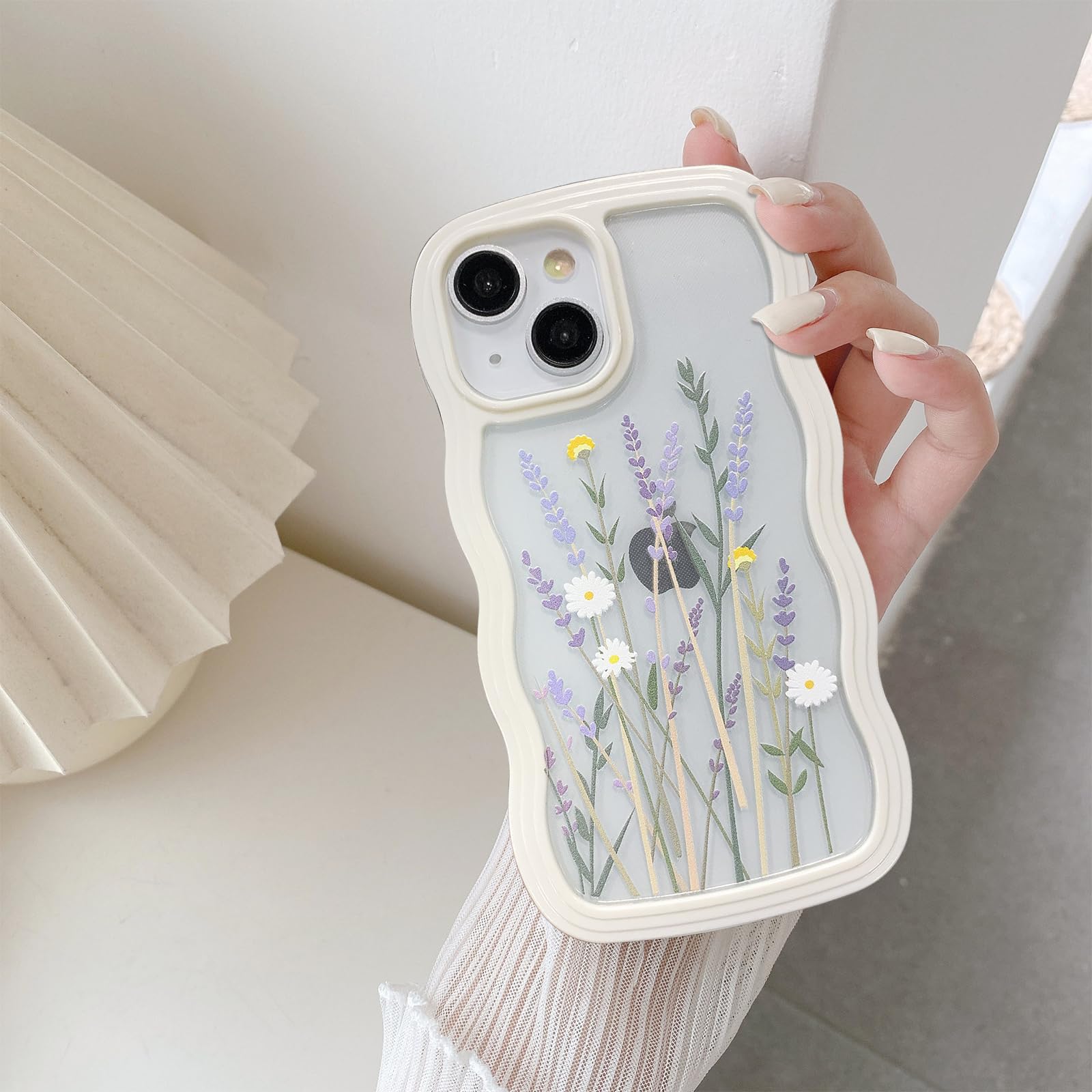 Ownest IPhone 11 Pro Hülle – Lavendel Blumen Transparent, Matte Rückseite, Weicher Silikon-Rand, Schutz Mit Stil