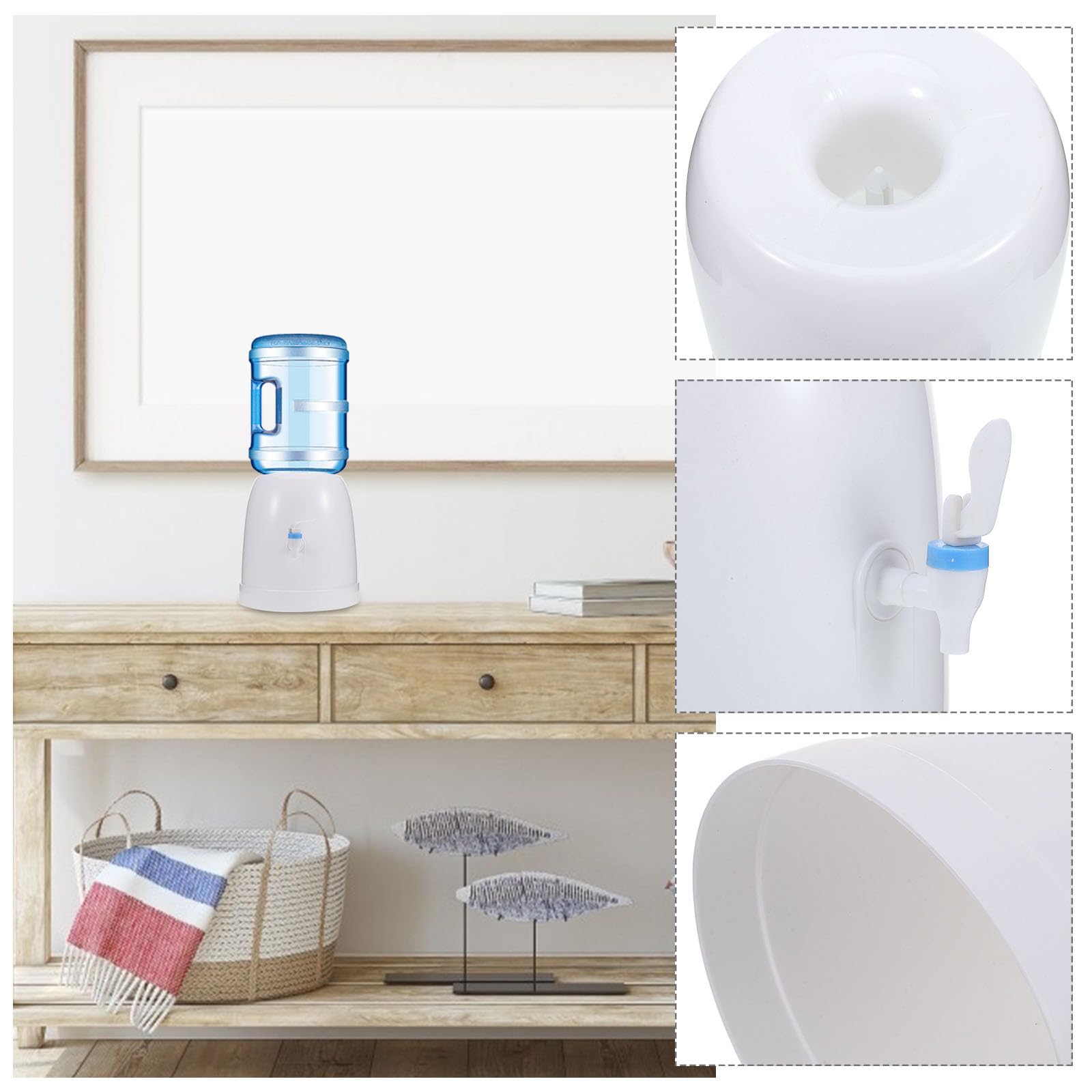 Mini Dispensador de Agua de Encimera Grifo, Blanco