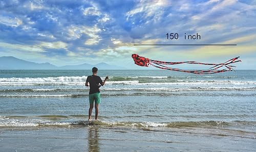 Miniatura 6 de Cometa grande, pulpo, sin esqueleto, cometas de parapista suave para niños y adultos, playa, parque, jardín, patio de juegos, diversión en