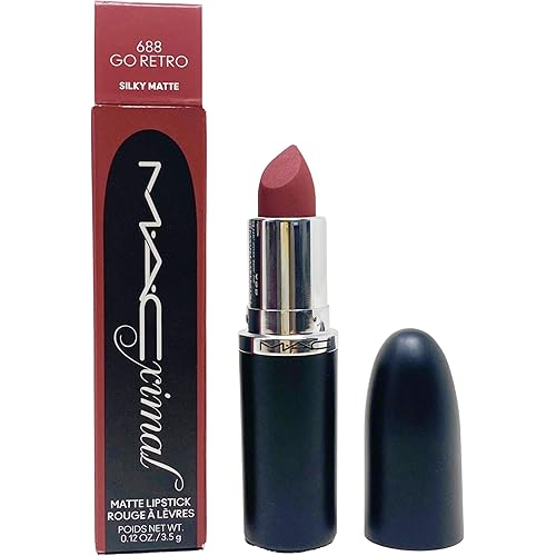 MAC Ximal Silky Matte Lipstick - 688 Go Retro (Muted peachy pinky brown) .12 Oz / 3.5 g