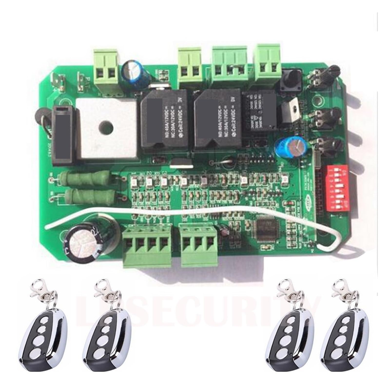 Elektrischer TüRöFfner, Toröffner-Steuereinheit-Motherboard-PCB-Motor-Controller-Platinenkarte for 24-V-Gleichstrom-Schiebetor-Motoröffner(8 remote controls)