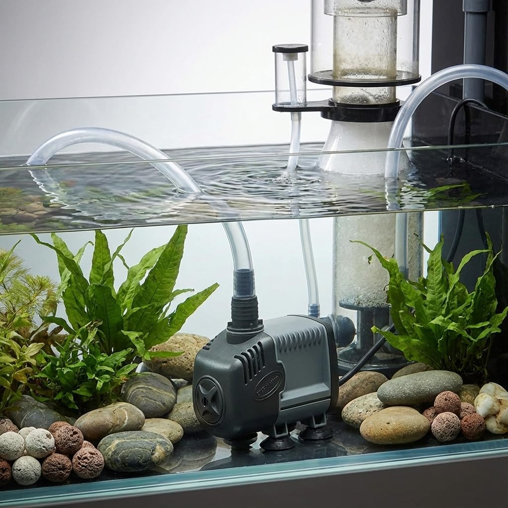 Suinga Bomba de Agua Syncra Silent 3500 L/h Elevación máxima 3,7m | Bomba de Acuario Estanque Pecera Silenciosa | Mini Bomba de Agua Sumergible | Incluye Cable