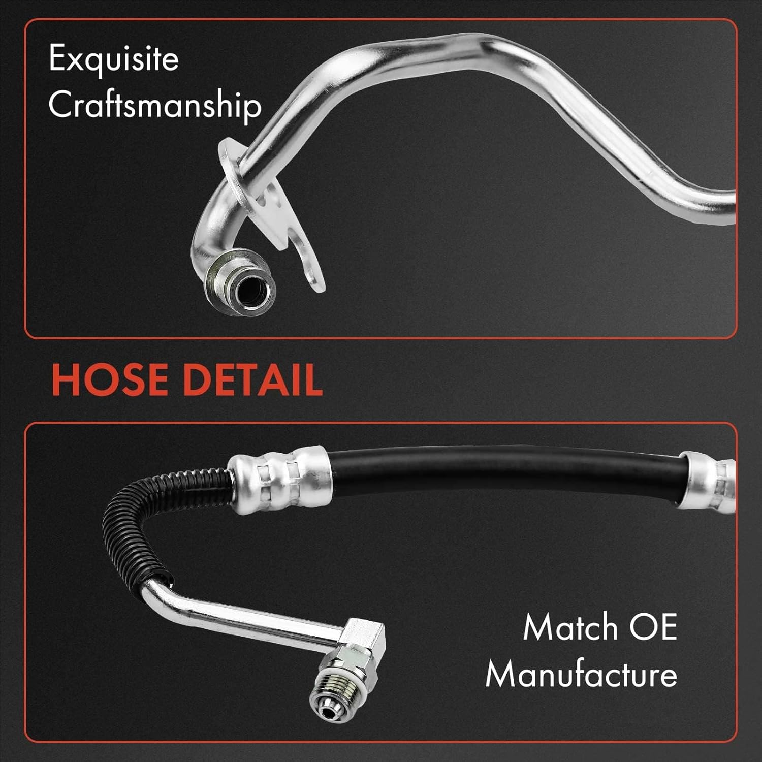 A-Premium Power Steering Pressure Hose Line Assembly Compatible with Ford Crown Victoria 2004 2005 2006 2007 2008, 4.6L, Pump To Rack/Gear