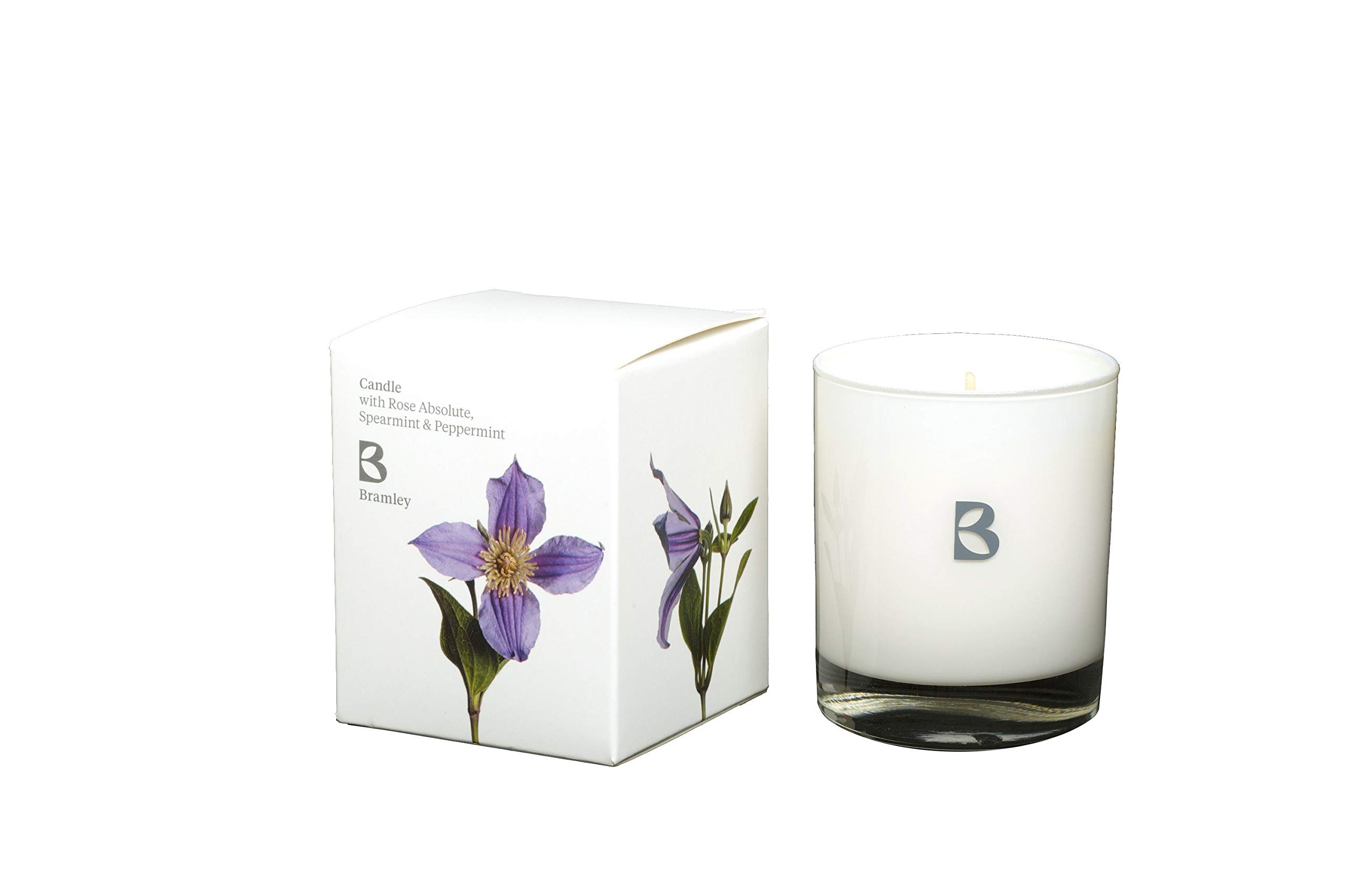Bramley Home Soy Candle (235g), Scented Candle with Rose Absolute, Peppermint & Spearmint, Vegan and Natural Candle Gift for Women