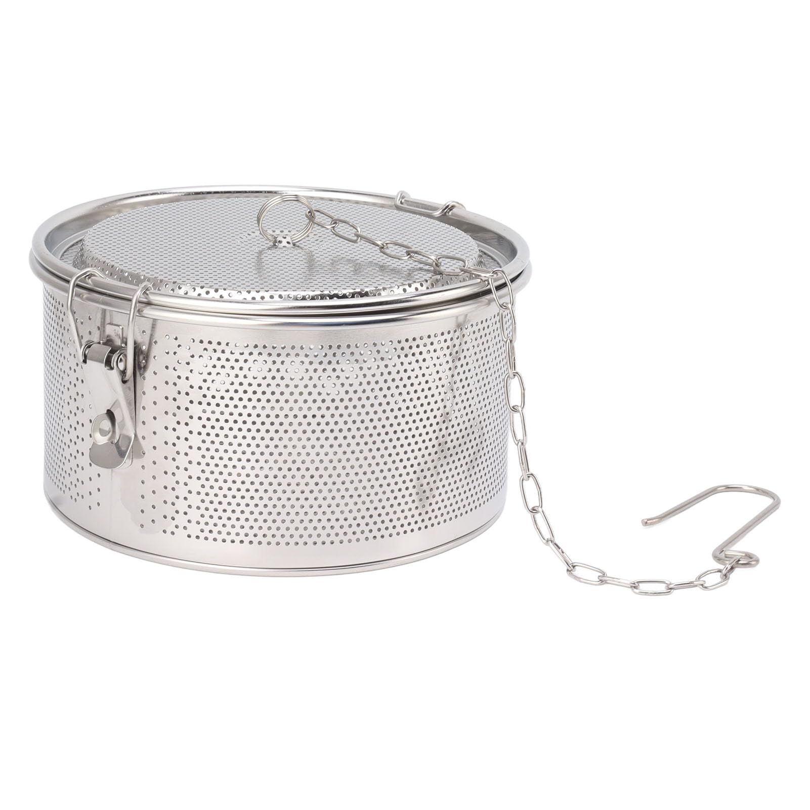 Seasoning Strainer with Hanging Chain, Stainless Steel Spice Filter, Reusable Tea Balls Filter, Soup Seasonings Separation Basket for Home, Kitchen, Restaurant (Diameter