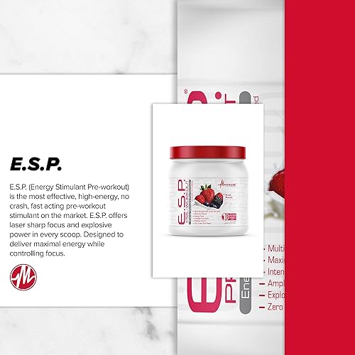 Miniatura 7 de Suplemento de nutrición metabólica ESP Suplemento energizante y estimulador de la resistencia de preentrenamiento Mayor energía y concentración 1058