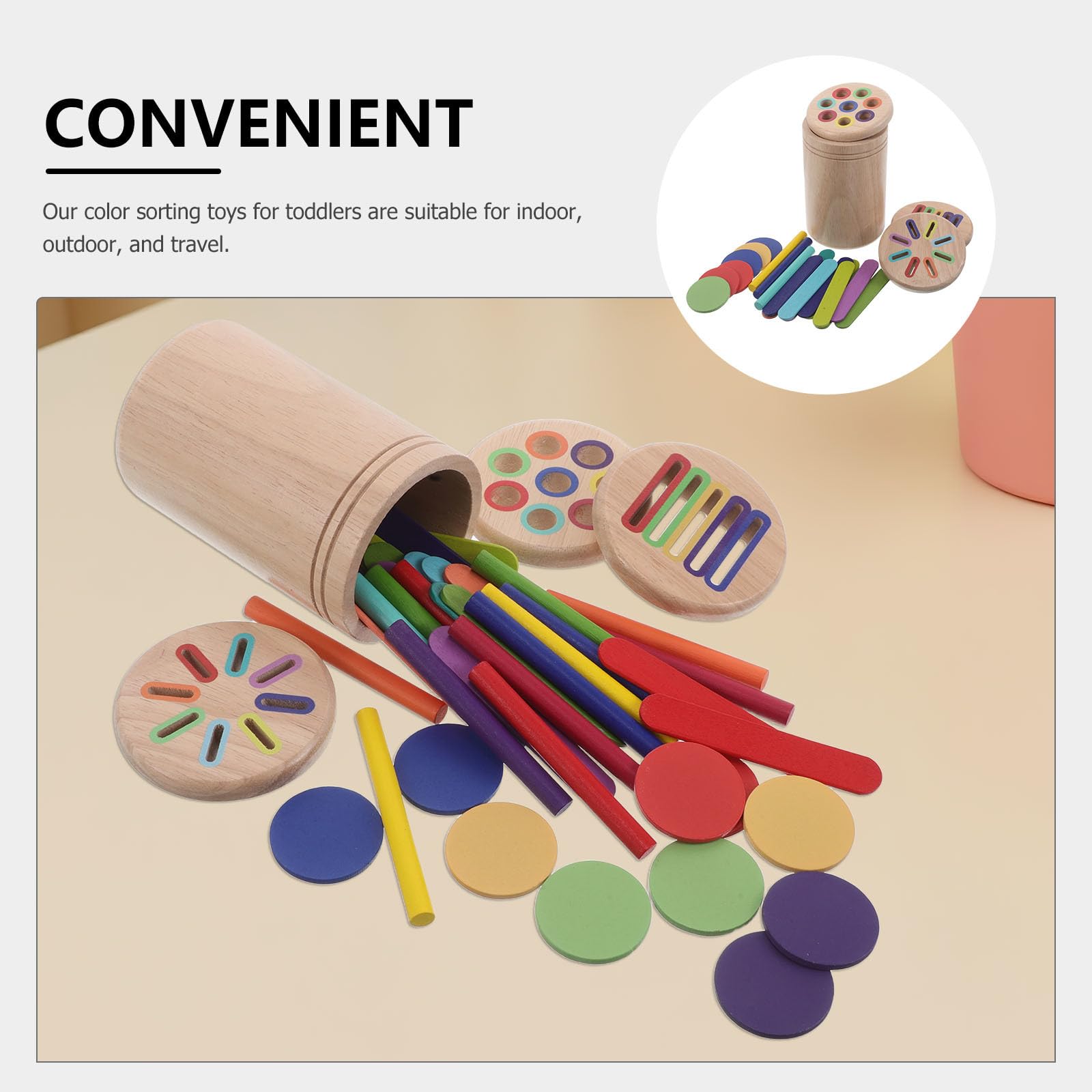 Gatuida Gioco di Classificazione Forme in Legno 3 in 1 per Bambini