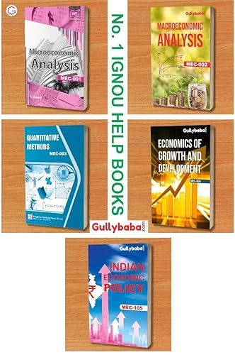 IGNOU MA Economics MEC-1 MEC-2 MEC-3 MEC-4 MEC-105 (English Medium) First Year COMBO of IGNOU Help Books with Solved Previous Years Question Papers Important Exam Notes [Paperback] GullyBaba.Com Panel