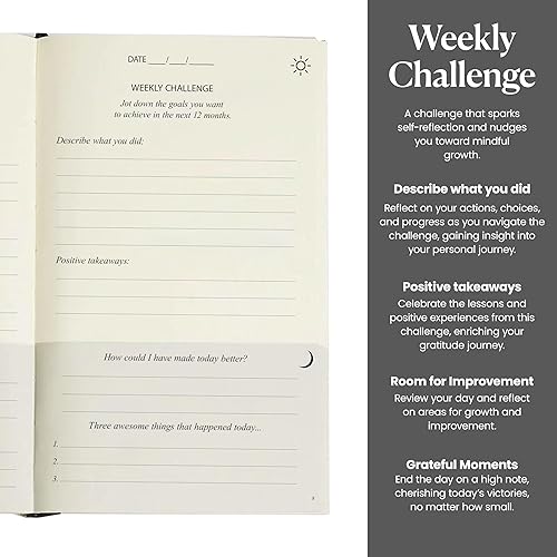 Miniatura 5 de The Original Gratitude Journal - Diario de gratitud de 5 minutos al día con citas e indicaciones para la reflexión y el bienestar de afirmación, el