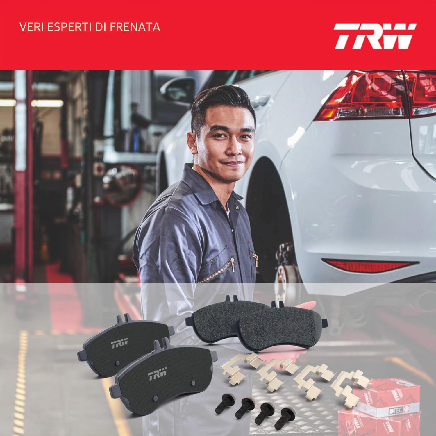 TRW GDB1870 Pastiglie Freno Set di 4 para Mini Mini (R56) 2005-2014 Assale anteriore e Altri Veicoli | Compatibile con: MINI MINI, Cabriolet, CLUBMAN, CLUBVAN, Coupe, Roadster