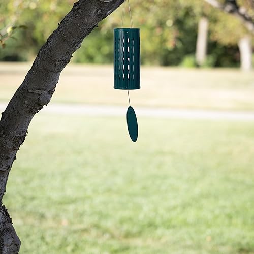 Miniatura 4 de Woodstock Campanillas de viento para exterior, carillón Aloha de 28 pulgadas, campanilla de viento verde pátina, decoración de patio al aire libre y
