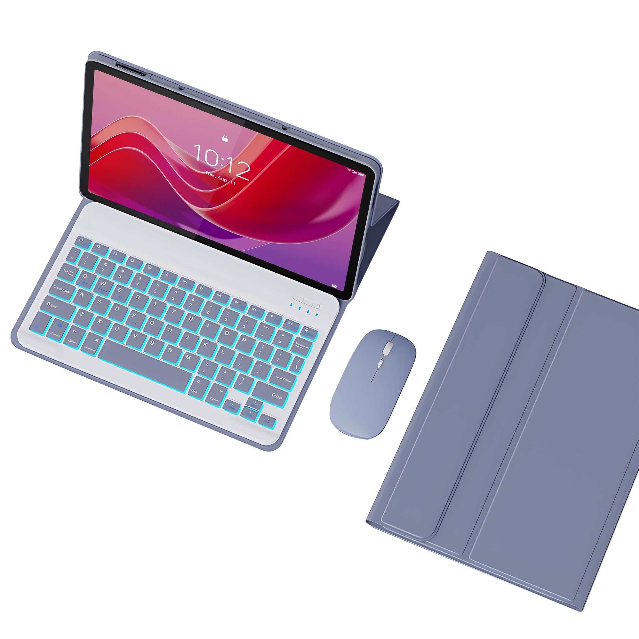 Custodia con Tastiera per Lenovo Tab M11 (TB-330FU/330XU) 11, Tastiera Retroilluminata A 7 Colori, Custodia Girevole A 360 Gradi con Tastiera Bluetooth Rimovibile,Marina Militare Custodia con Tastiera per Lenovo Tab M11 (TB-330FU/330XU) 11, Tastiera Retroilluminata A 7 Colori, Custodia Girevole A 360 Gradi con Tastiera Bluetooth Rimovibile,Marina Militare