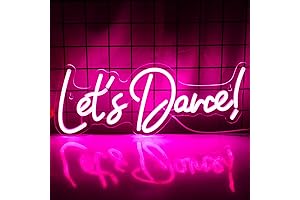 Let's Dance Neon Light Up Sign - Radiant Addition to Your Dance Studio