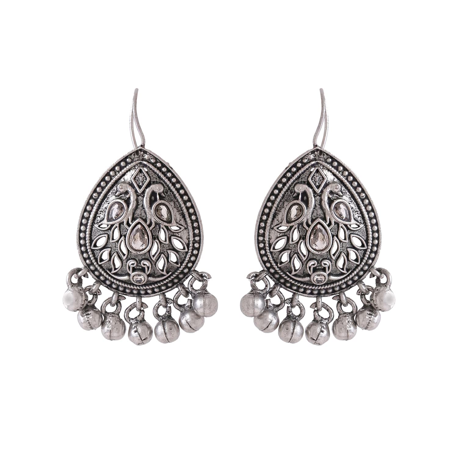 Yellow Chimes Earrings for Women and Girls Silver Oxidised Drop Earrings | Silver Oxidised Drop Earrings|Birthday Gift For girls and women Anniversary Gift for Wife (B0C1RW5JP1) Amazon Price History, Amazon Price Tracker