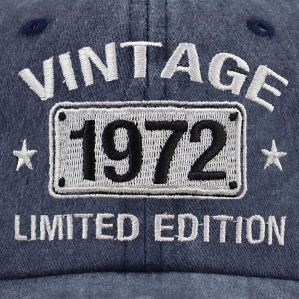 Vintage 1974 1973 1972 1971 1970 1969 1968 1967 1966 1965 Limited Edition Adjustable Embroidered Baseball Cap - Image 2