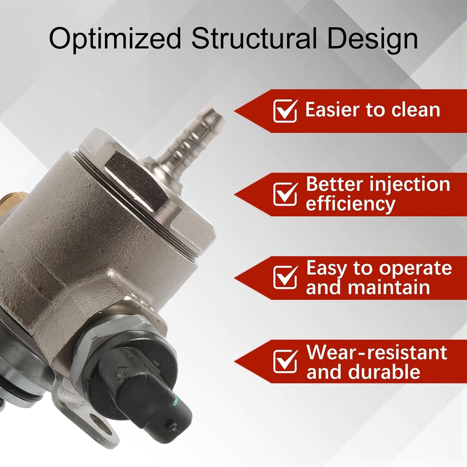06J127025C High Pressure Fuel Pump for Audi A4 A4 Quattro A5 A5 Quattro A6 A6 Quattro Q5 allroad TT Quattro 2.0L 2010 2011 2012 2013 2014 2015 2016 2017 OE#06J127025J 06J127025D 06J127025F