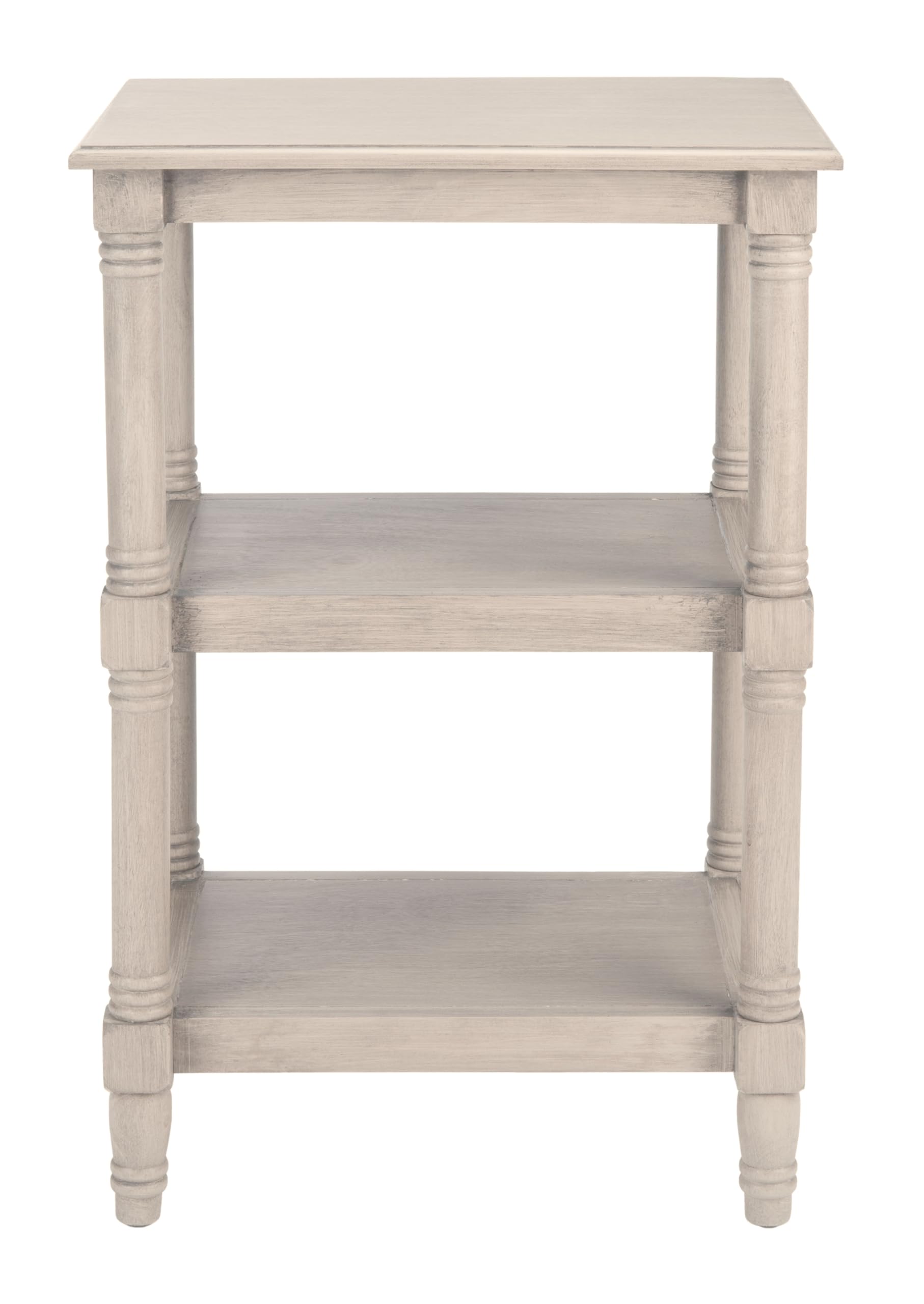 Safavieh Home Collection Cassie Greige 3-Shelf Display Storage Accent Table ACC5715A, 19.8" W x 15" L x 30" H