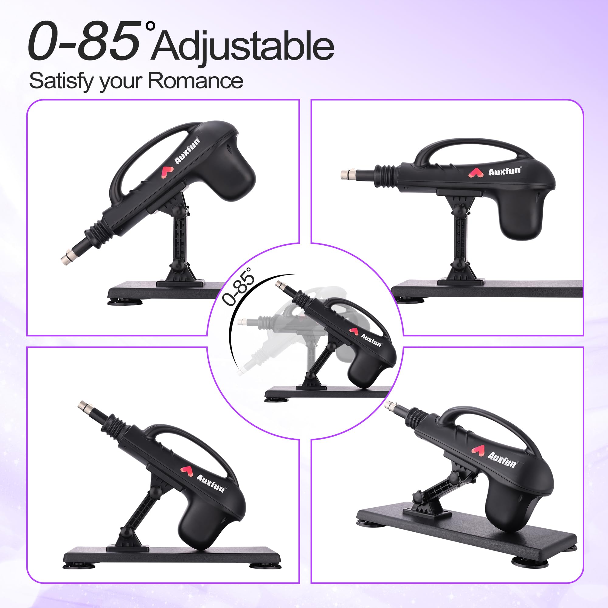 Sex Machine Thrusting Automatic Dildo Machine, Sex Machines Thrusting Sex Machine for Men Women with 7 Attachments 3 XLR Connector, Auxfun Love Machine with Suction Cup Adapter: Includes 8 accessories
