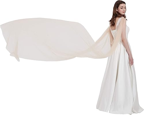 Leimandy Cabo de hombro velo de tul iglesia nupcial cabo velo capilla velo de boda B018