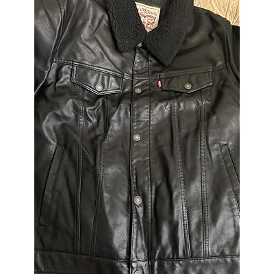 Levi's Levi's Men's Faux Leather Classic Trucker Jacket India | Ubuy