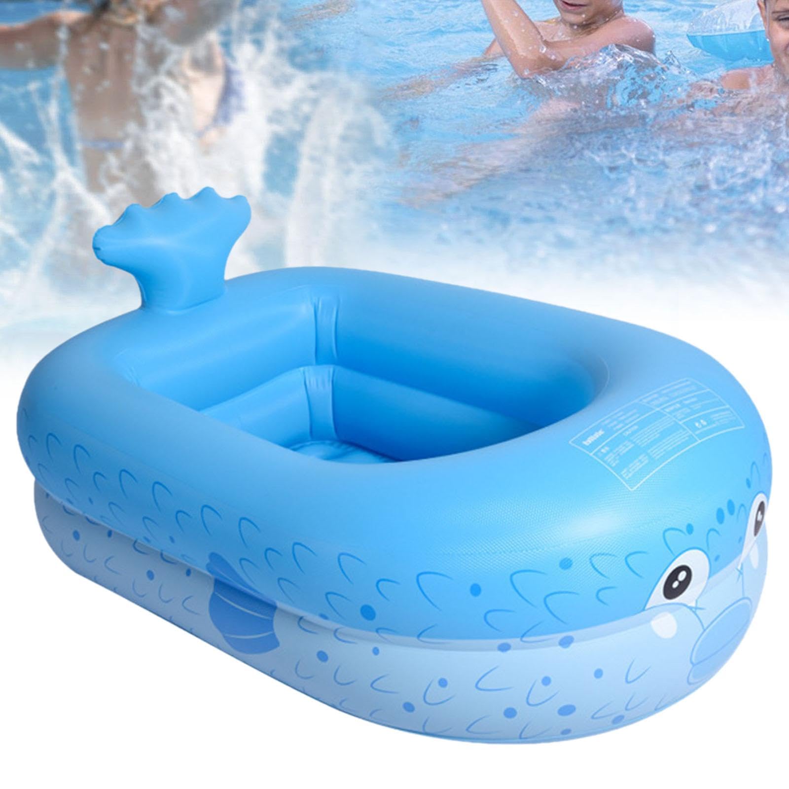 Piscine Gonflable avec Trous de Drainage, Ballon de Jeu pour Salon, Jardin, Terrasse, 160 cm bleu