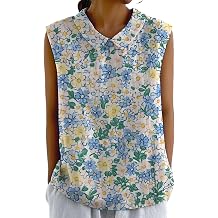 Boho Tank Tops for Women Sleeveless V Neck Collared Loose Flowy Floral Blouses Casual Dressy Tops 2026