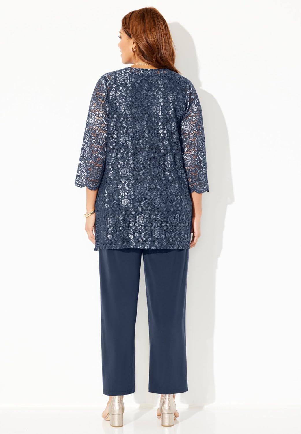 Women's Plus Size Luna Lace 3-Piece Pant Suit